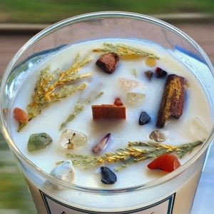 Holiday Hearth Crystal-infused Candle